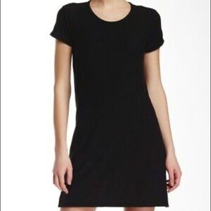 JAMES PERSE Short Sleeve Black TShirt Dress Cinched Back